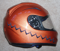 Metallic Dreams Airbrushed Motorcycle Helmet