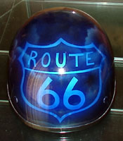 Route 66 Airbrushed Motorcycle Helmet