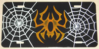 Orange Spider Custom Airbrushed License Plate