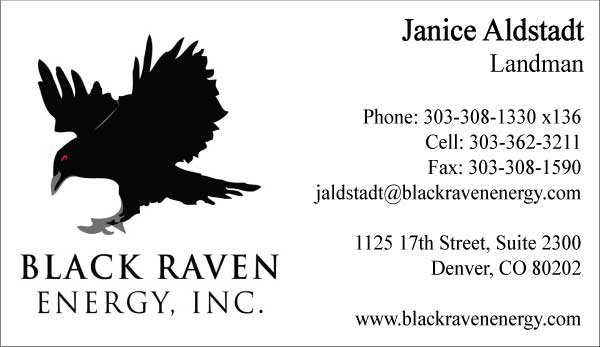 Black Raven Energy Business Cards