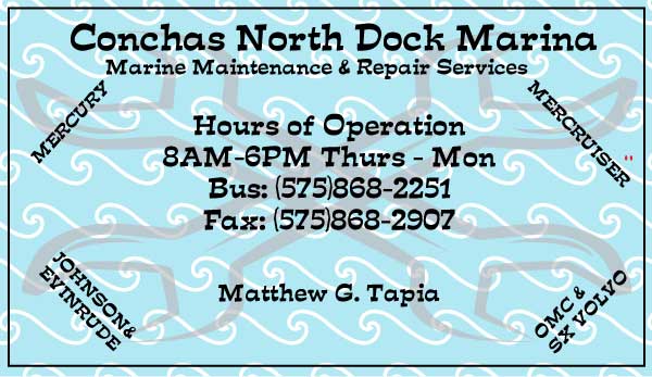 Conchas North Dock Marina Business Cards
