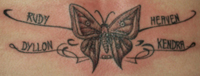 Butterfly Names Tattoo