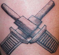 Cross Cannons Tattoo