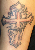 Cross Thorns Tattoo