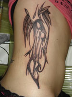 Side Angel Tattoo