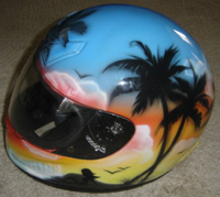 CUSTOM AIRBRUSHED MOTORCYCLE HELMETS