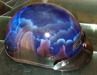 Route 66 Airbrushed Motorcycle Helmet