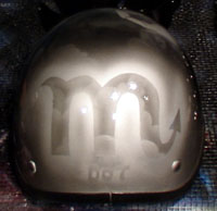 Scorpio Airbrushed Motorcycle Helmet