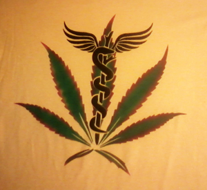 AIRBRUSHED MEDICAL MARIJUANA T-SHIRT