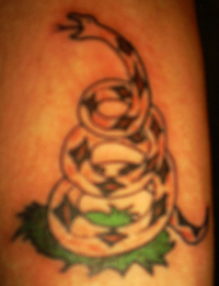 Gadsden Flag Dont Tread on Me Tattoo