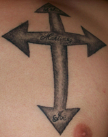 Cross Arrow Tattoo