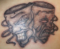 Drama Faces Tattoo