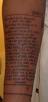 Psalms 23 Scroll Tattoo