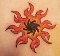 Fire Star Tattoo