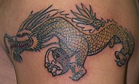 Golden Dragon Tattoo