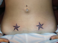 nautical star hip tattoo