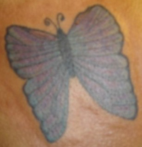 Purple Butterfly Tattoo