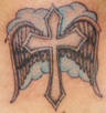 Winged Cross Tattoo