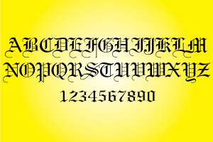 ALL CAPITAL Old English Vinyl Lettering Decals