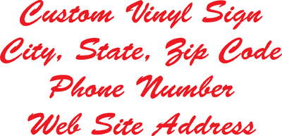 Custom Vinyl Sign Decals